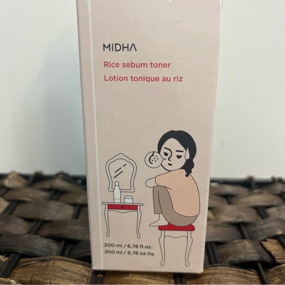 MIDHA Rice Sebum Toner 200ml / 6.76oz 80% Rice Oil For Oily & Sensitive Skin New - Picture 3 of 8